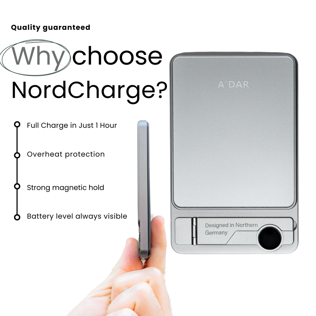 NordCharge Magnetische Powerbank mit starkem Halt und Schutz