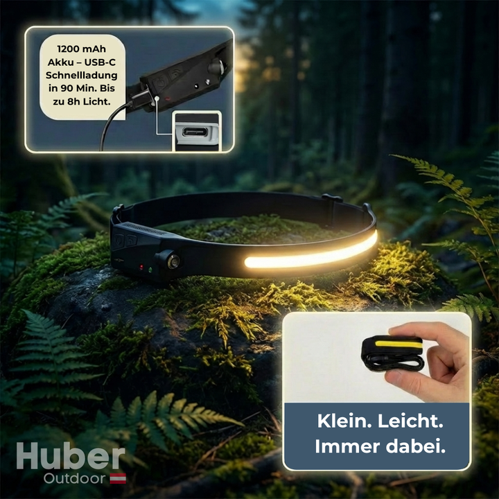 KopfLicht™ LED-Stirnlampe mit Weitwinkellicht