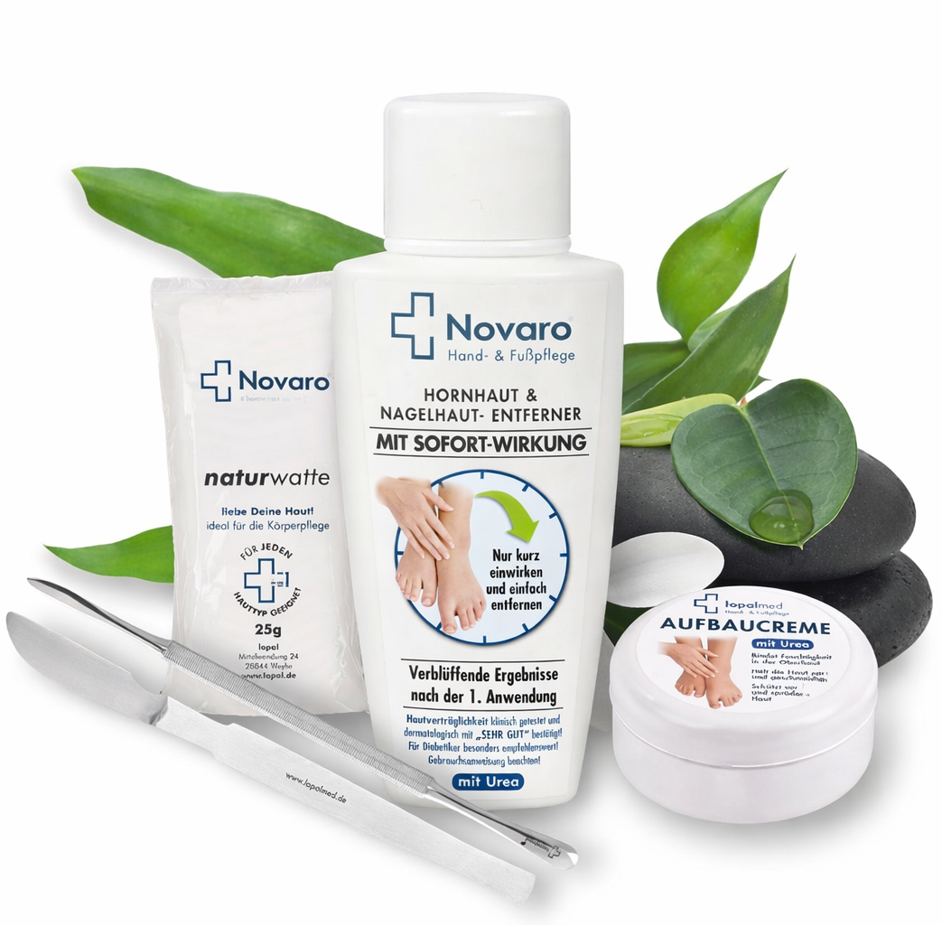 Novaro™ | Hand & Fußpflegebox | Hornhaut Entferner für glatte Füße in 20 Minuten
