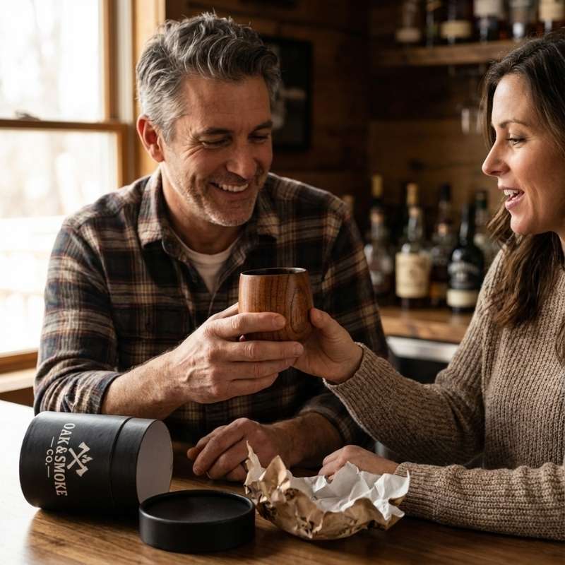Handgefertigter Whiskybecher aus Holz – Sonderangebot zum Memorial Day