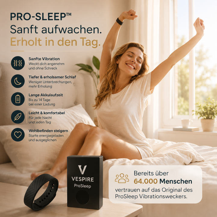 WakeLuxe™ – Lautloser Vibrationswecker für angenehme Morgenroutinen