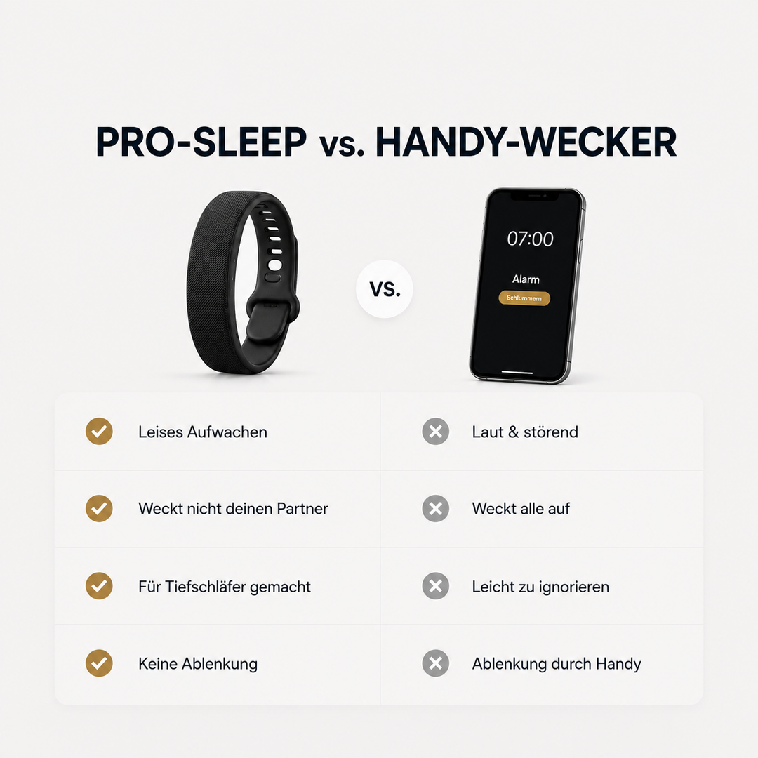 WakeLuxe™ – Lautloser Vibrationswecker für angenehme Morgenroutinen