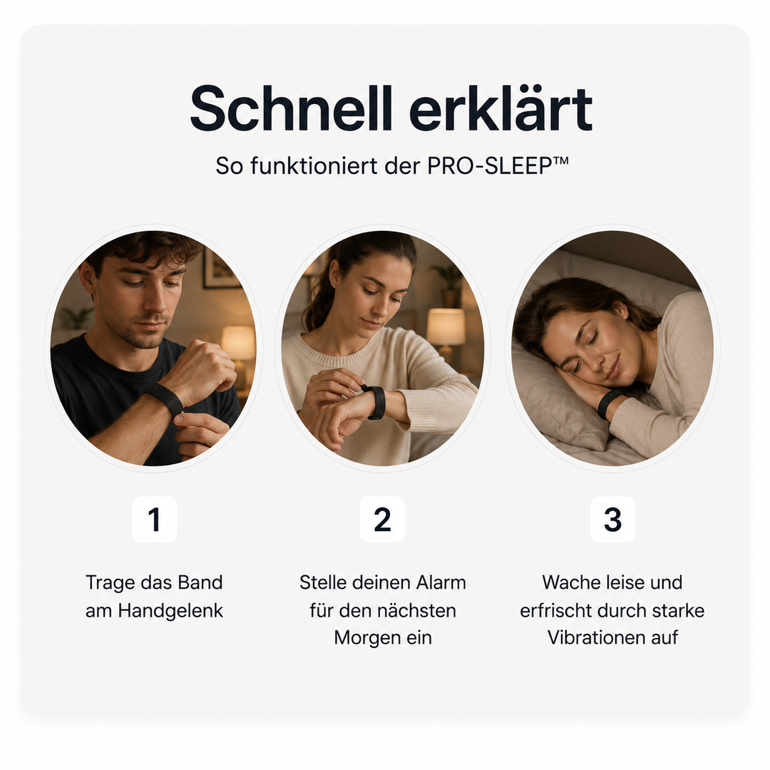 WakeLuxe™ – Lautloser Vibrationswecker für angenehme Morgenroutinen