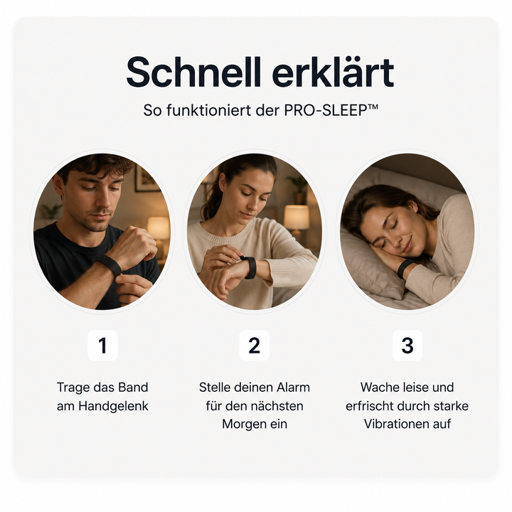 WakeLuxe™ – Lautloser Vibrationswecker für angenehme Morgenroutinen