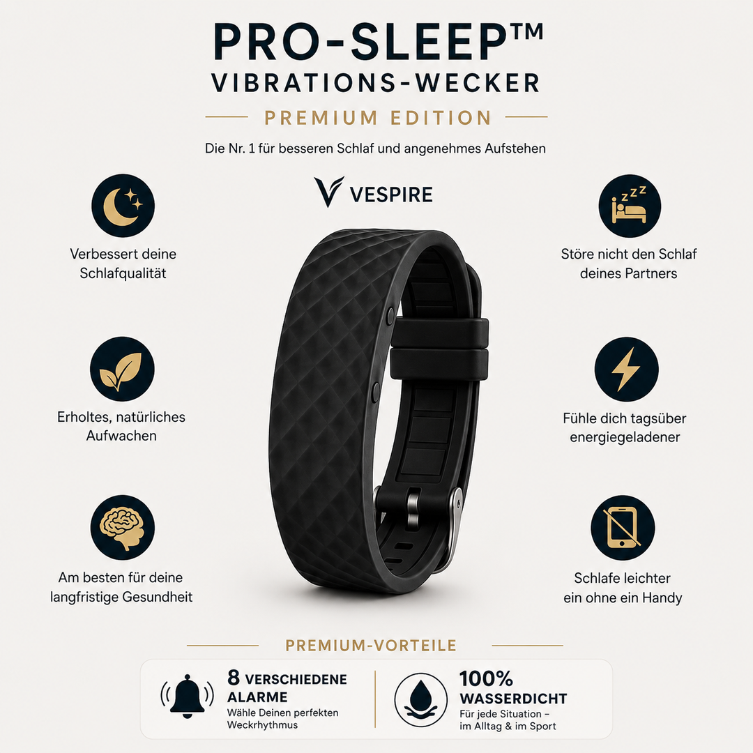 WakeLuxe™ – Lautloser Vibrationswecker für angenehme Morgenroutinen