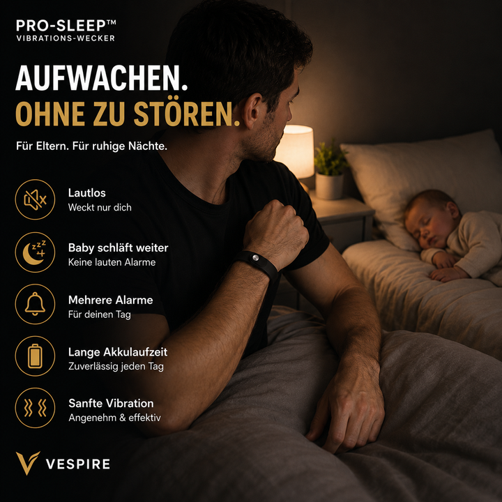 WakeLuxe™ – Lautloser Vibrationswecker für angenehme Morgenroutinen