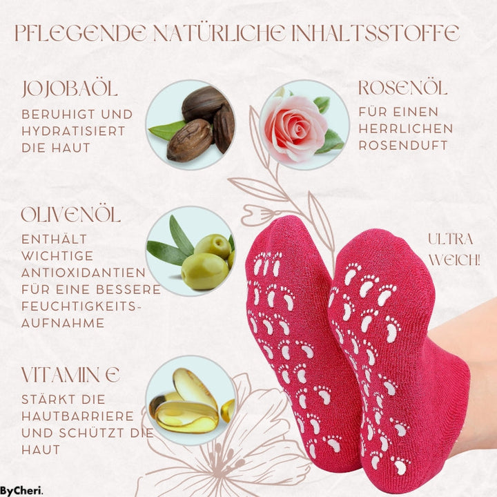 50% RABATT TEMPORÄR | PurePamper™ - Feuchtigkeitsspendende Gel-Socken