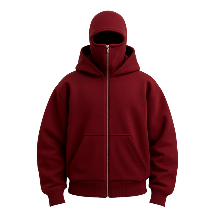 SchattenSchutz™ Unisex-Kapuzenjacke mit Vollgesichts-Reißverschluss