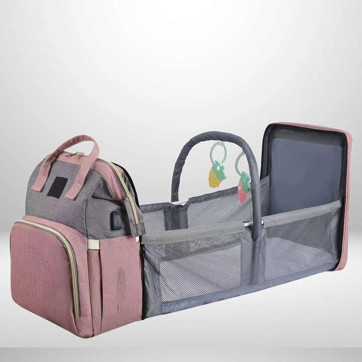 BabyNest™ 3-in-1 Wickelrucksack mit Reisebett