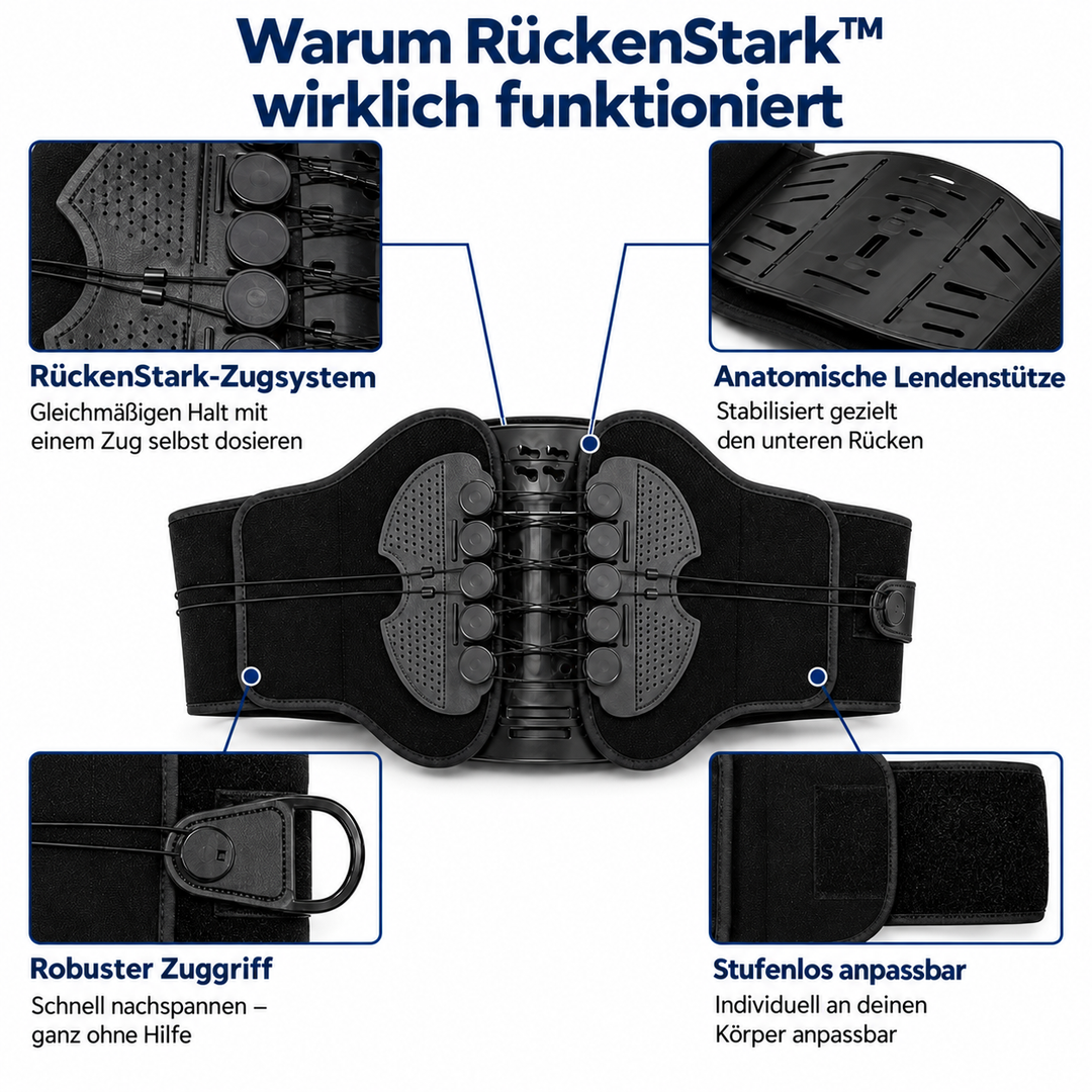 RückenStark™ Verstellbarer Lendenstützgürtel