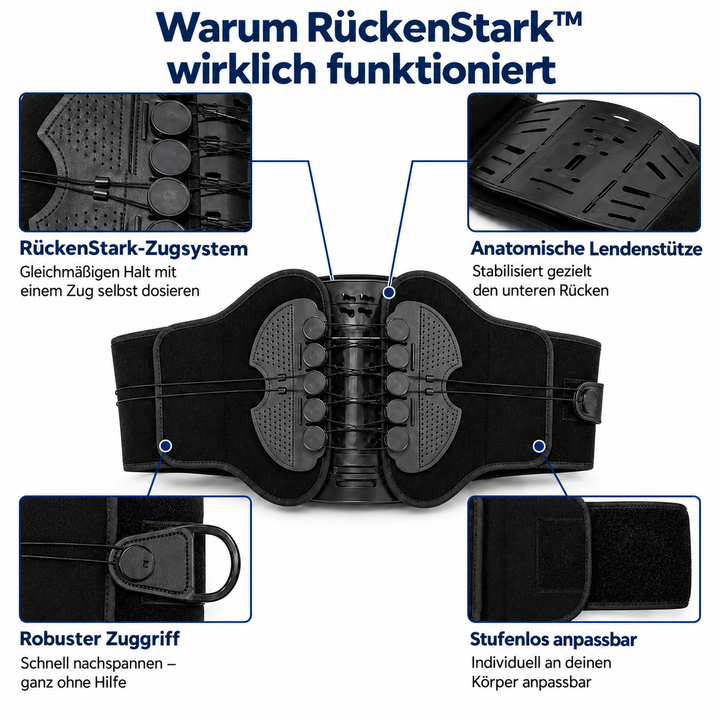 RückenStark™ Verstellbarer Lendenstützgürtel