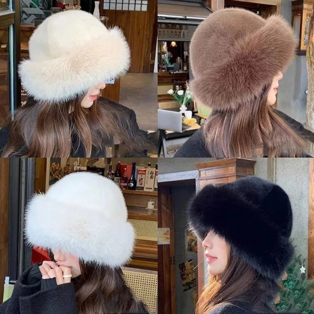 FellZauber™ Elegante Wintermütze aus Kunstfell