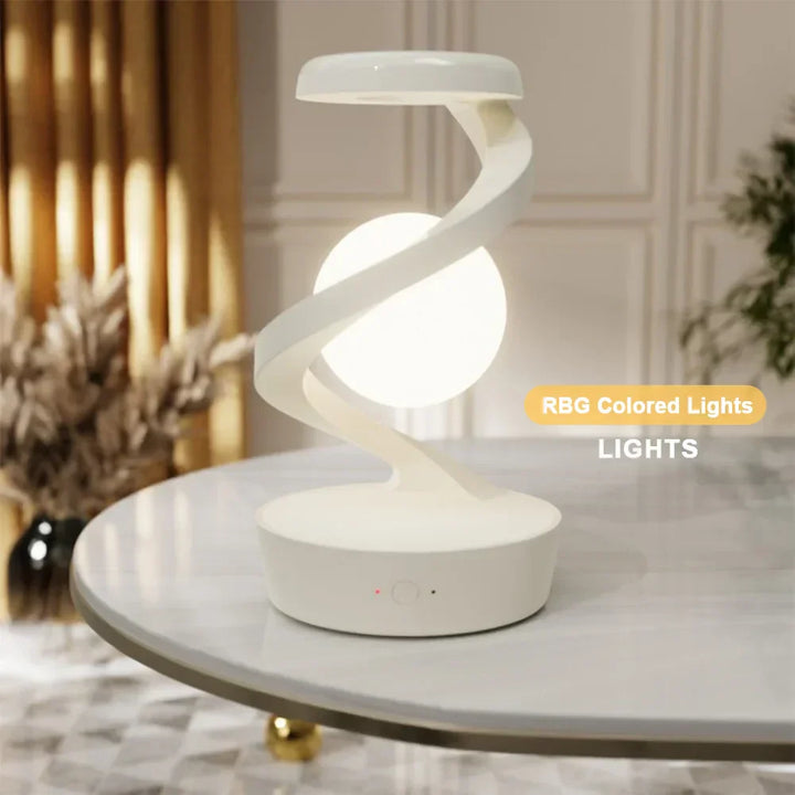 3D Schwebende LED-Lampe mit Wireless Charger – Kreative Mondlicht-Tischlampe
