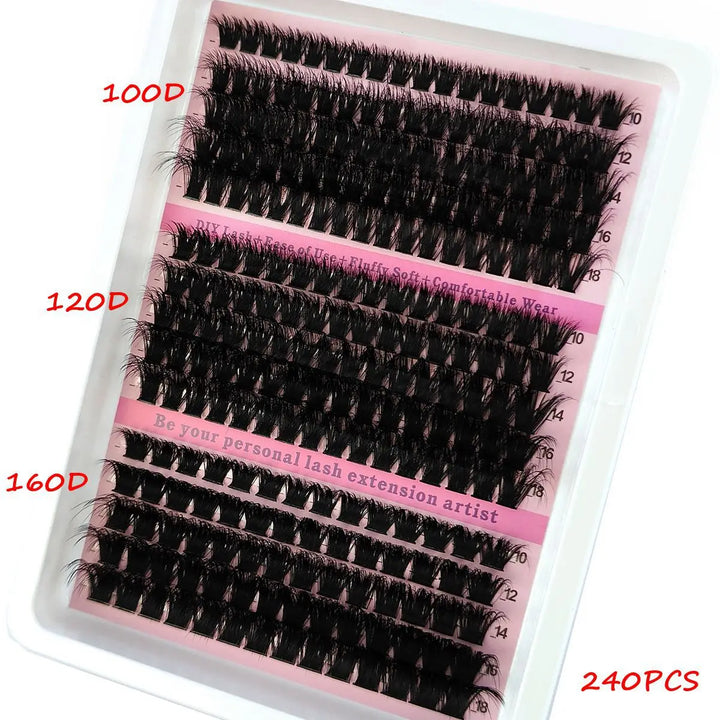 LashGlam™ – 5D-Cluster-Wimpern für einen dramatischen, voluminösen und glamourösen Look [50% Rabatt]
