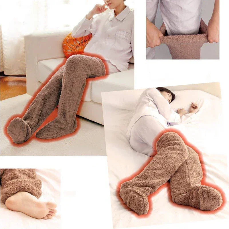 BeinKuschel™ Lange Plüschsocken für warme Füße & Beine