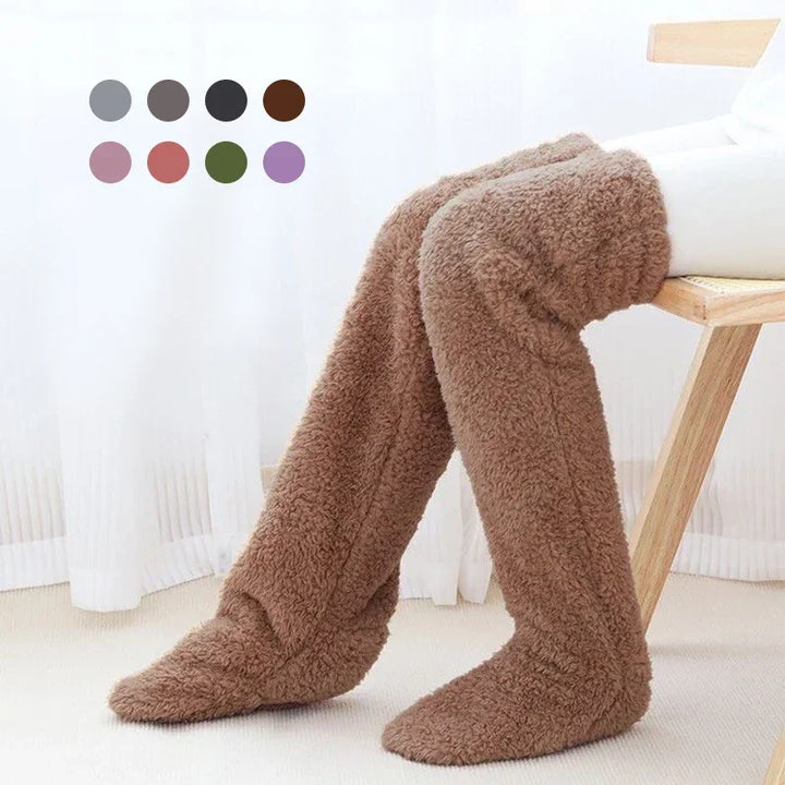 BeinKuschel™ Lange Plüschsocken für warme Füße & Beine