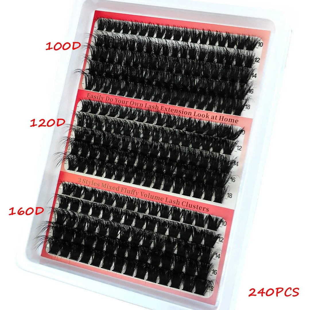 LashGlam™ – 5D-Cluster-Wimpern für einen dramatischen, voluminösen und glamourösen Look [50% Rabatt]
