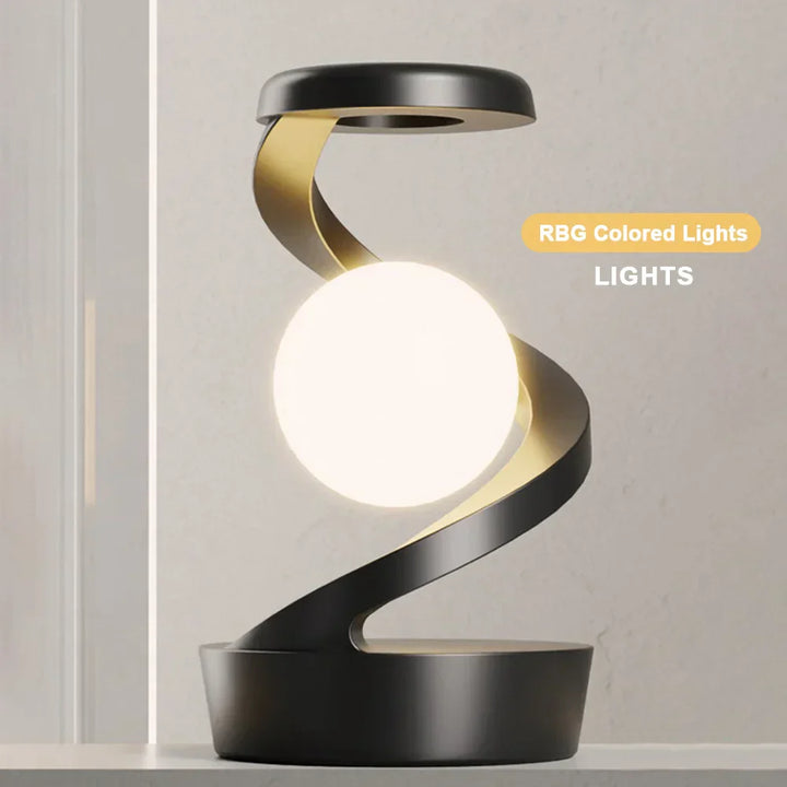 3D Schwebende LED-Lampe mit Wireless Charger – Kreative Mondlicht-Tischlampe