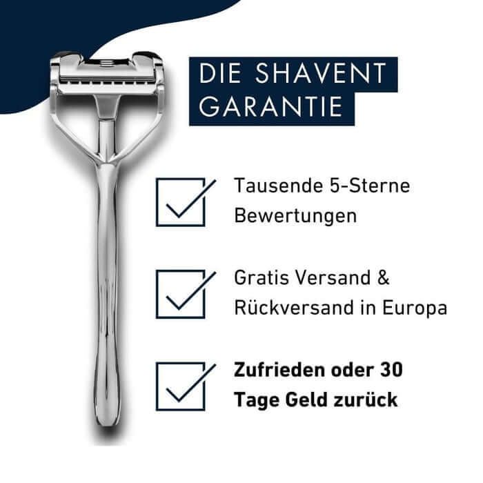 Hochwertiger Metallrasierer gleitet sanft für eine perfekte Rasur