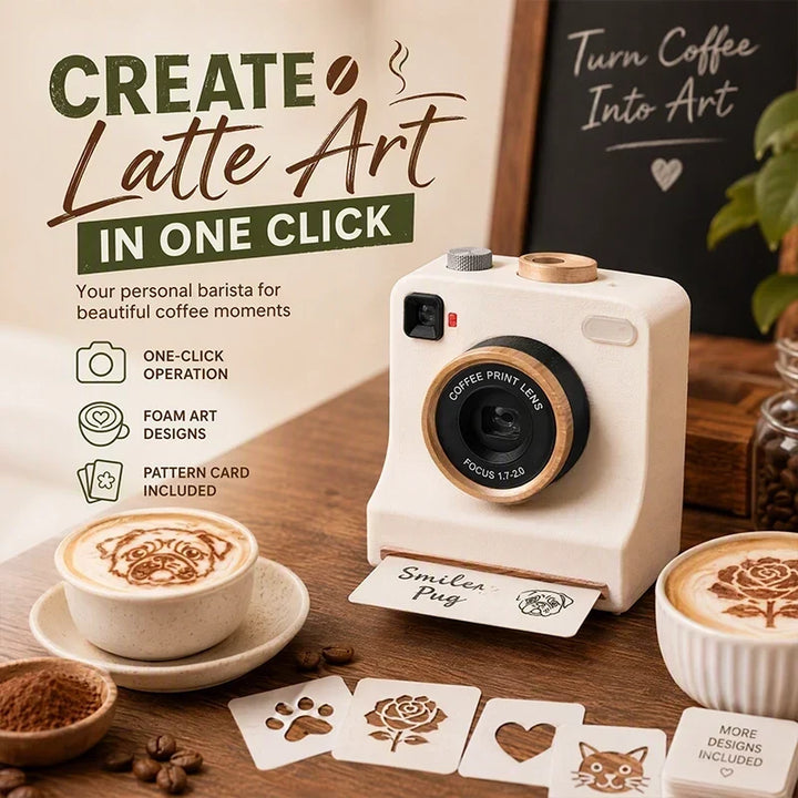 KaffeeKunst™ Kreativer Latte-Art-Schablonendrucker