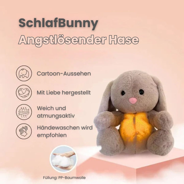 Kuscheltier mit Atemfunktion | Kuscheltier Hase für Komfort und Wohlbefinden | SchlafBunny