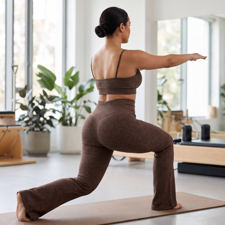 PoPerfekt™ Gerippte Leggings mit hohem Bund