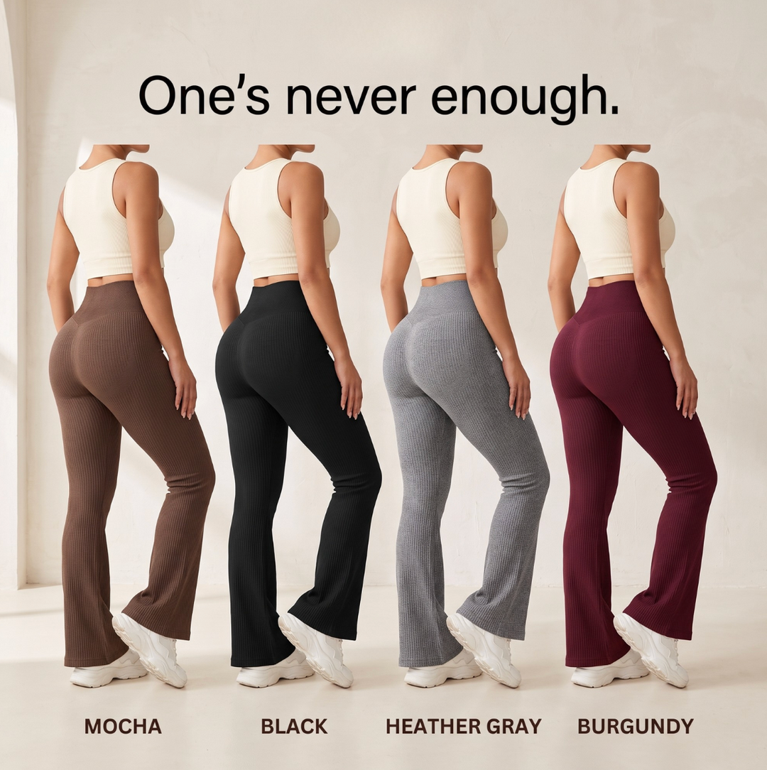 PoPerfekt™ Gerippte Leggings mit hohem Bund