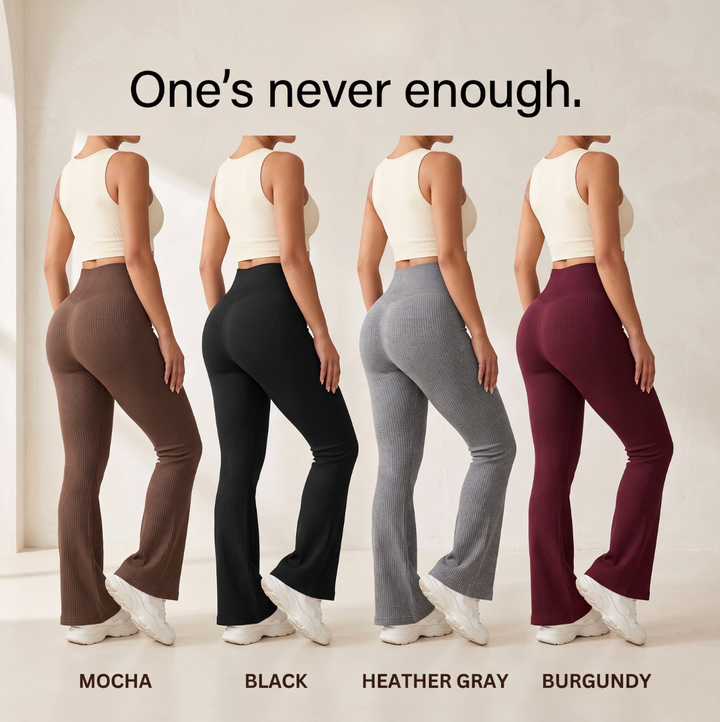 PoPerfekt™ Gerippte Leggings mit hohem Bund