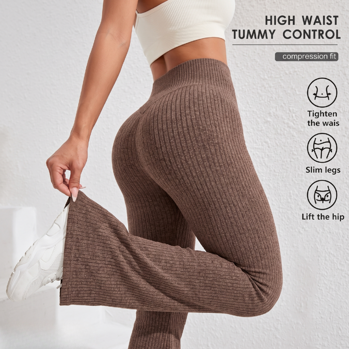 PoPerfekt™ Gerippte Leggings mit hohem Bund