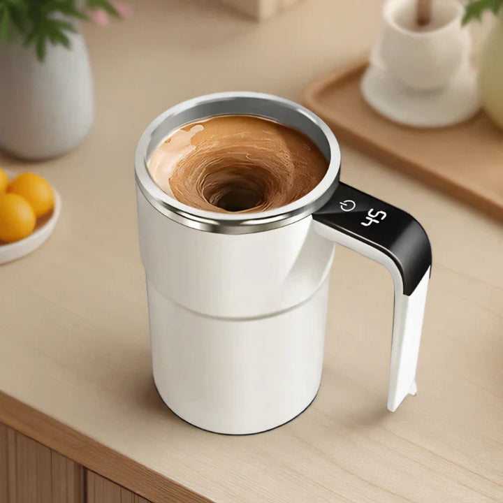 Selbstrührende Tasse mit LCD & USB | Automatischer Becher für Kaffee und mehr | RührMeister