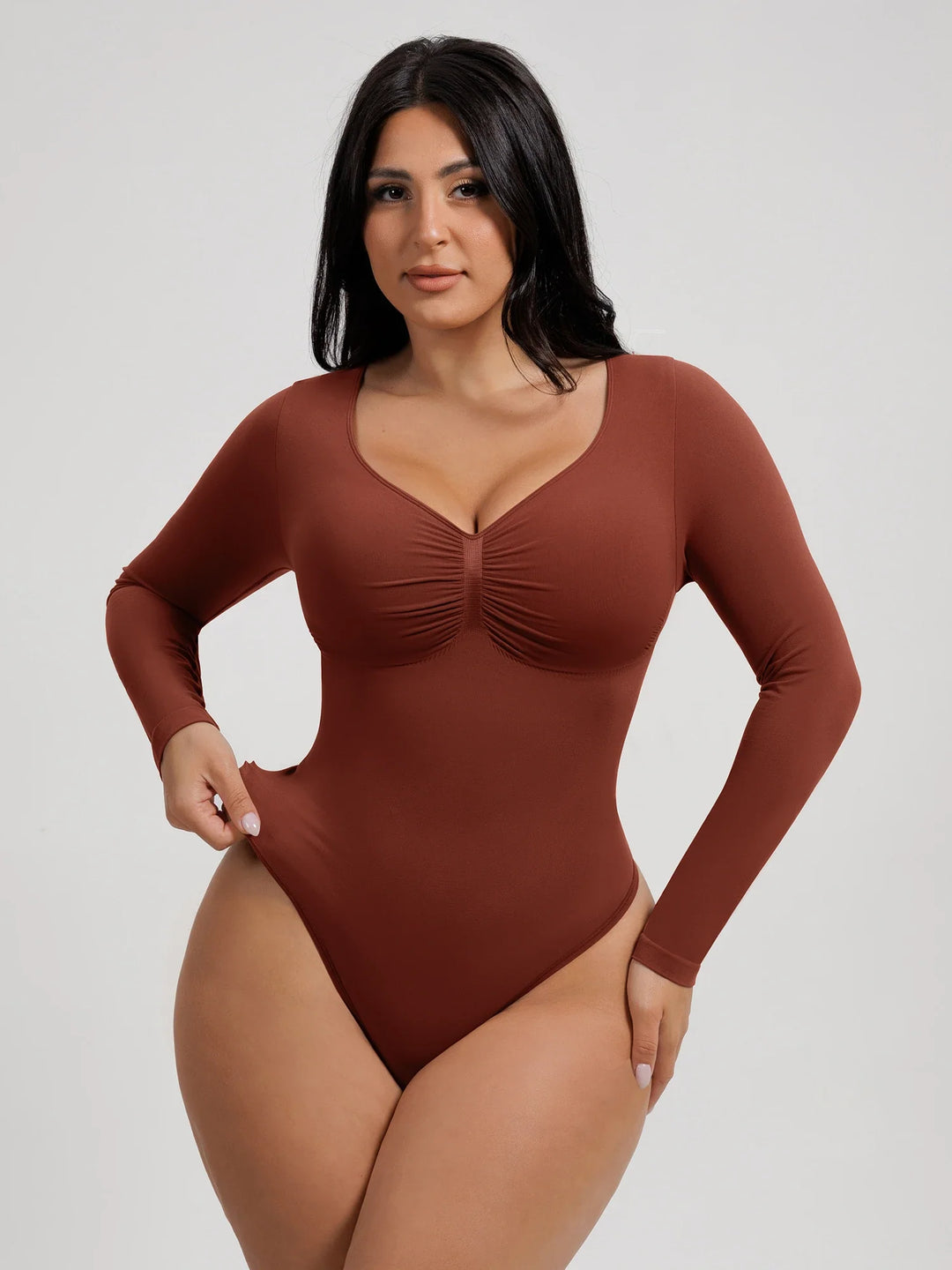 Curvevo™ Nahtloser Langarm-Bodysuit