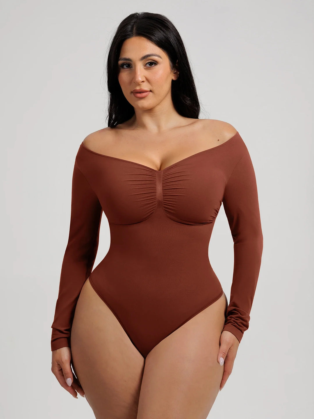 Curvevo™ Nahtloser Langarm-Bodysuit