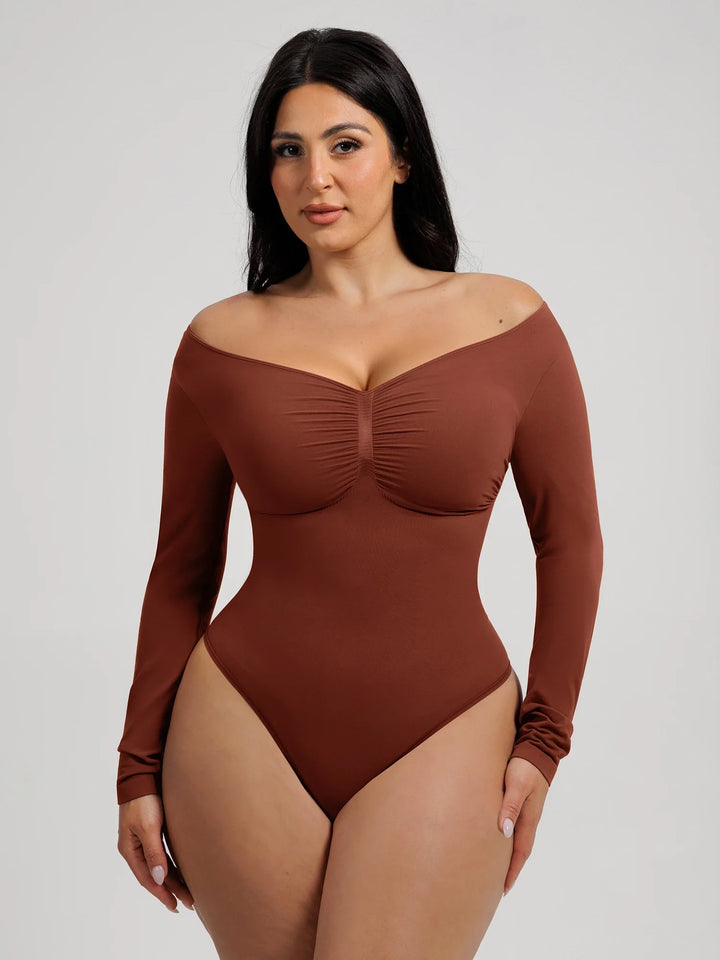 Curvevo™ Nahtloser Langarm-Bodysuit