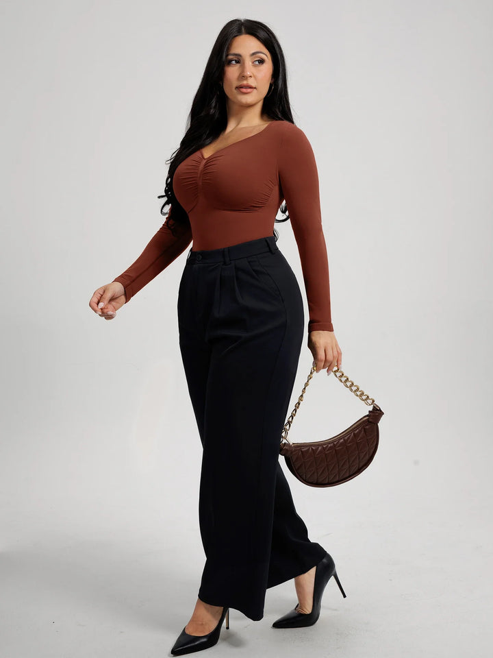 Curvevo™ Nahtloser Langarm-Bodysuit