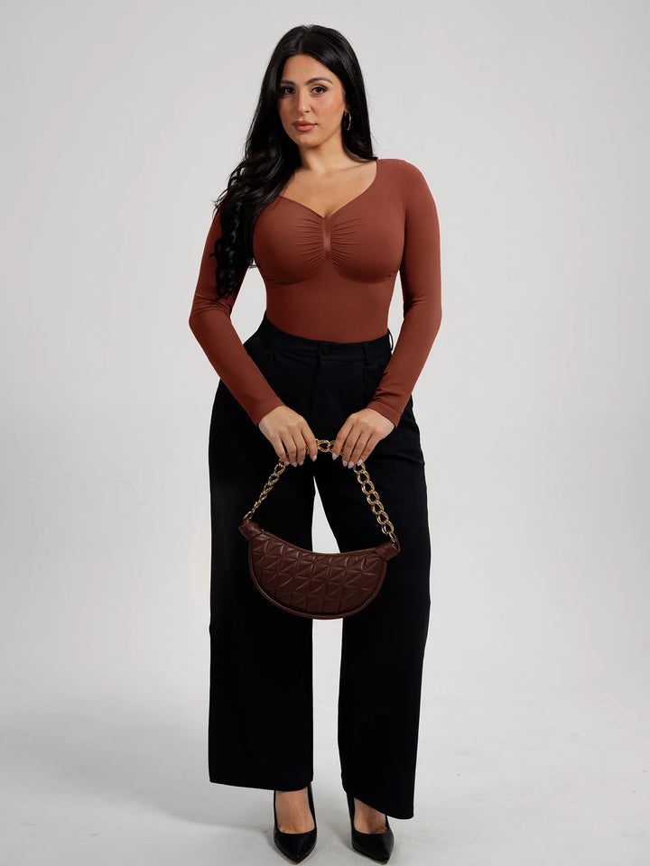 Curvevo™ Nahtloser Langarm-Bodysuit