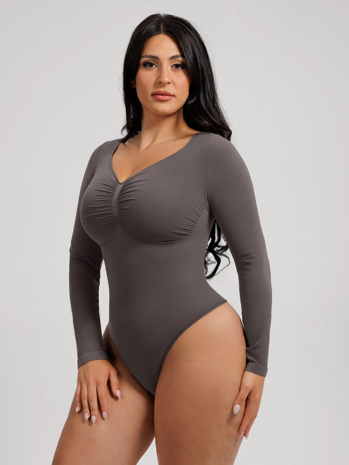 Curvevo™ Nahtloser Langarm-Bodysuit