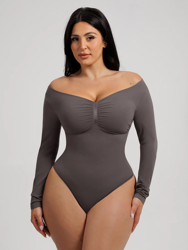 Curvevo™ Nahtloser Langarm-Bodysuit