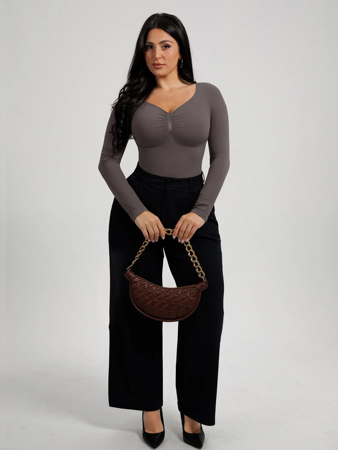 Curvevo™ Nahtloser Langarm-Bodysuit