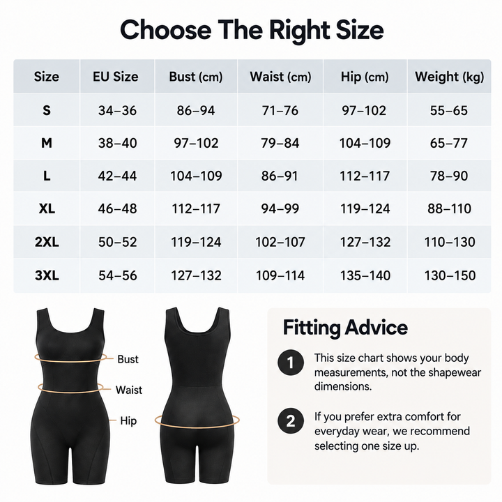 FigurForm™ Figurformender Shaping-Body mit Bauchkontrolle