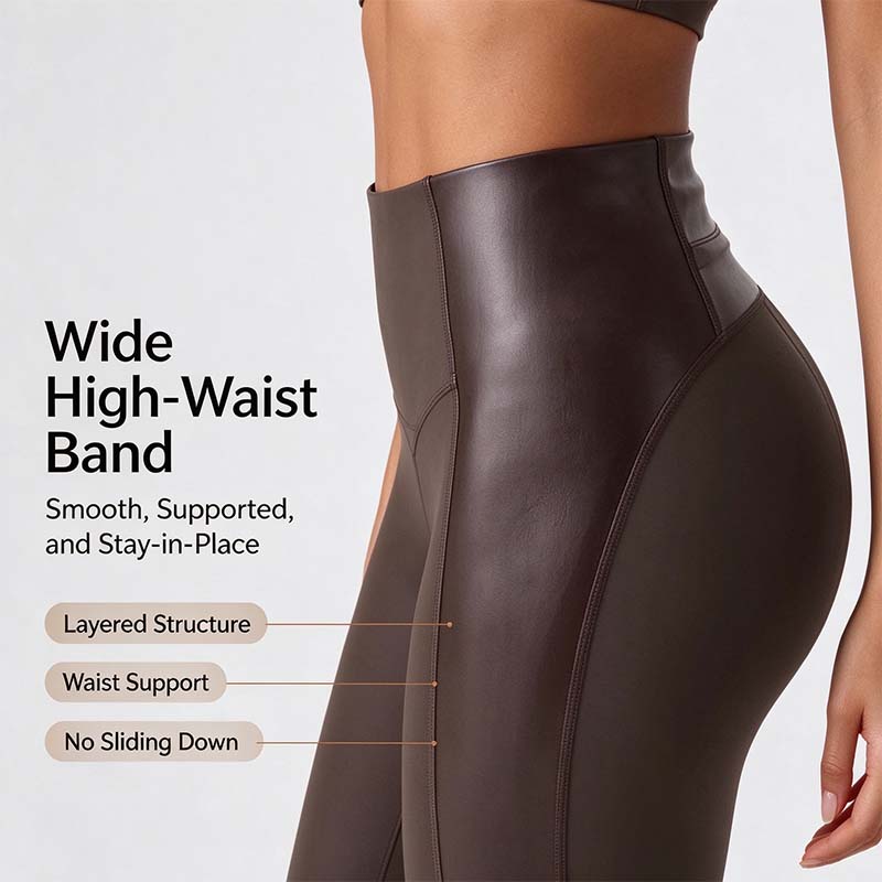 FokusForm™ Formende PU-Leder-Leggings
