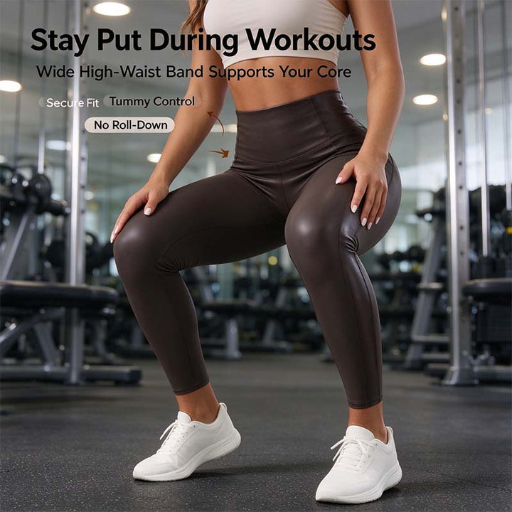 FokusForm™ Formende PU-Leder-Leggings