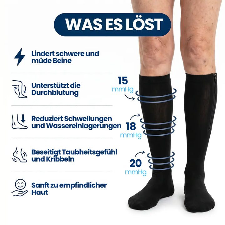 BeinLeicht™ Kompressionsstrümpfe mit Reißverschluss