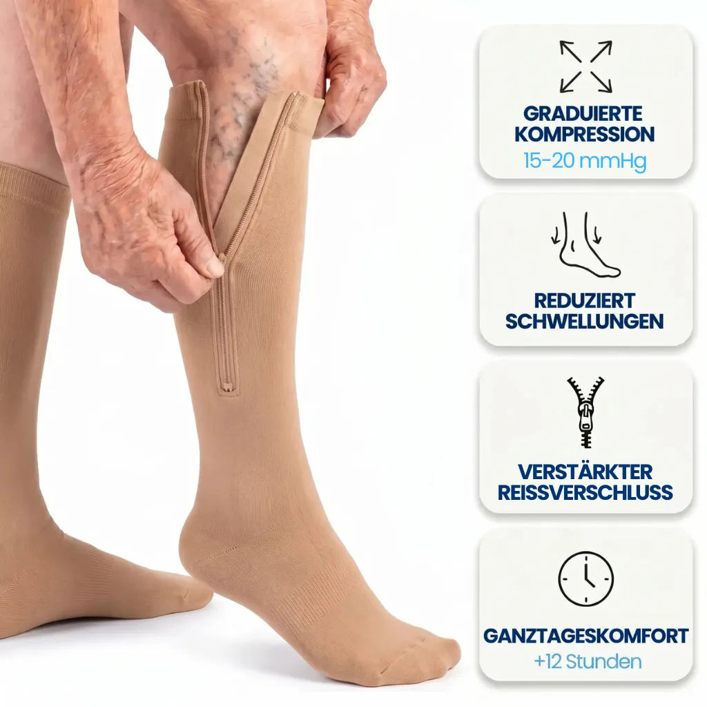 BeinLeicht™ Kompressionsstrümpfe mit Reißverschluss
