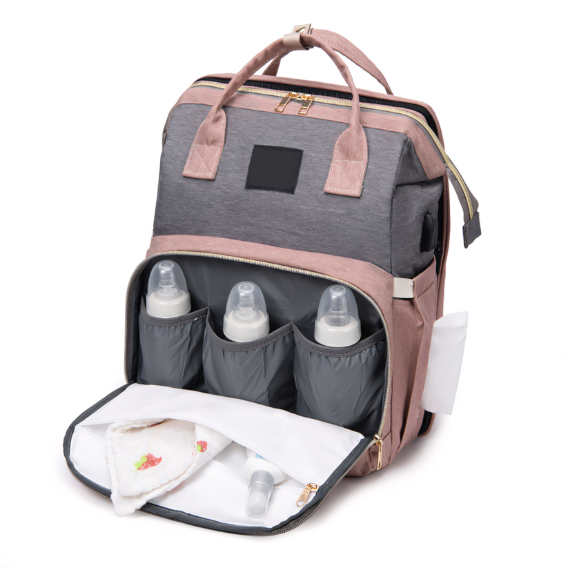 BabyNest™ 3-in-1 Wickelrucksack mit Reisebett