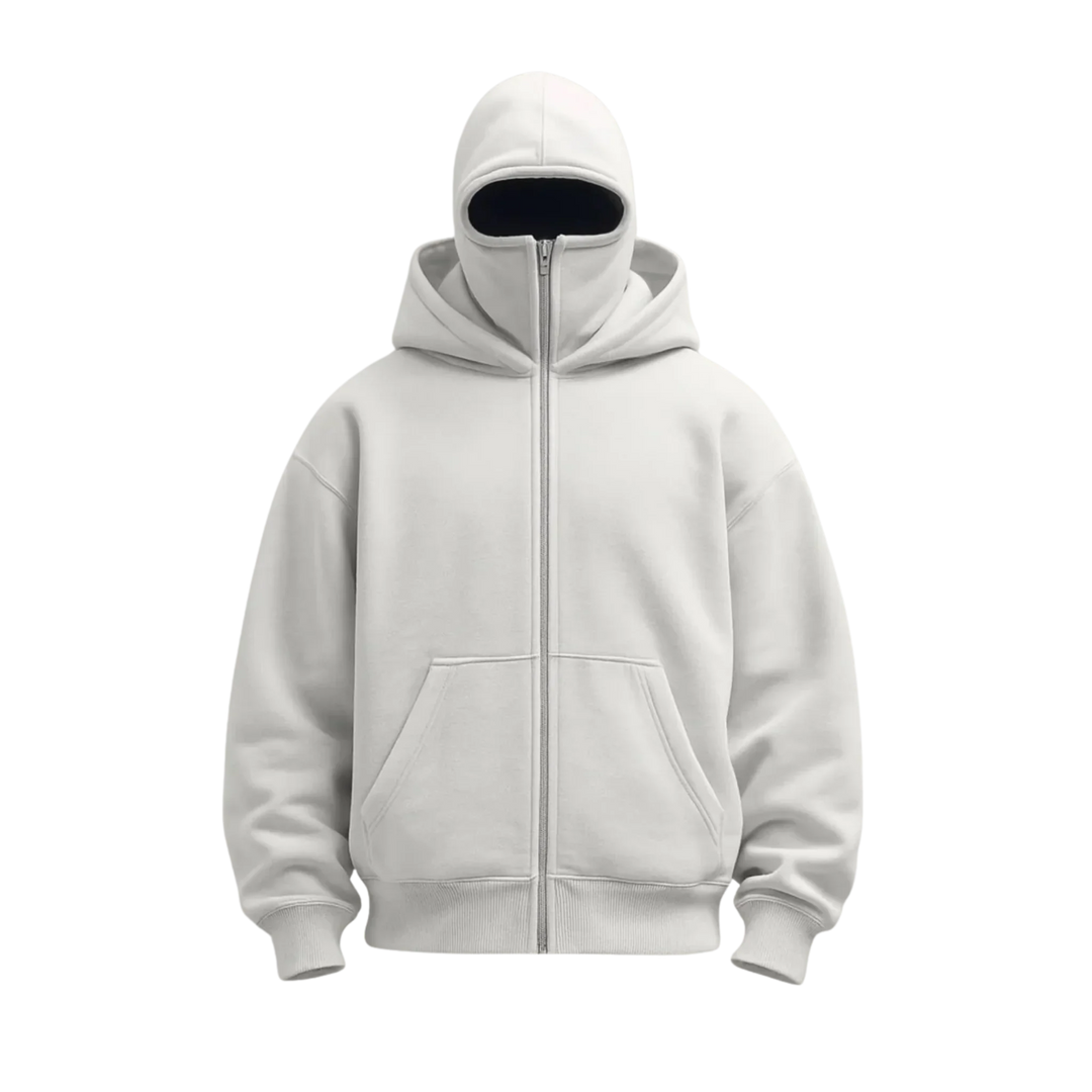 SchattenSchutz™ Unisex-Kapuzenjacke mit Vollgesichts-Reißverschluss