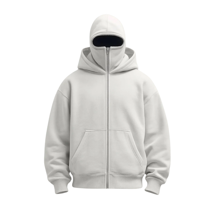 SchattenSchutz™ Unisex-Kapuzenjacke mit Vollgesichts-Reißverschluss
