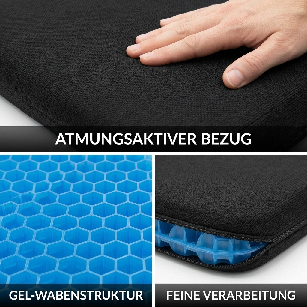 Ortopra™ | Ergonomisches Gel-Sitzkissen für maximalen Komfort beim Sitzen