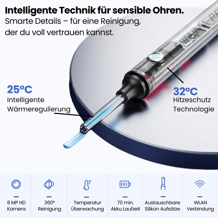 Earvia™ – Präziser Ohrreiniger mit Kamera für sanfte Pflege
