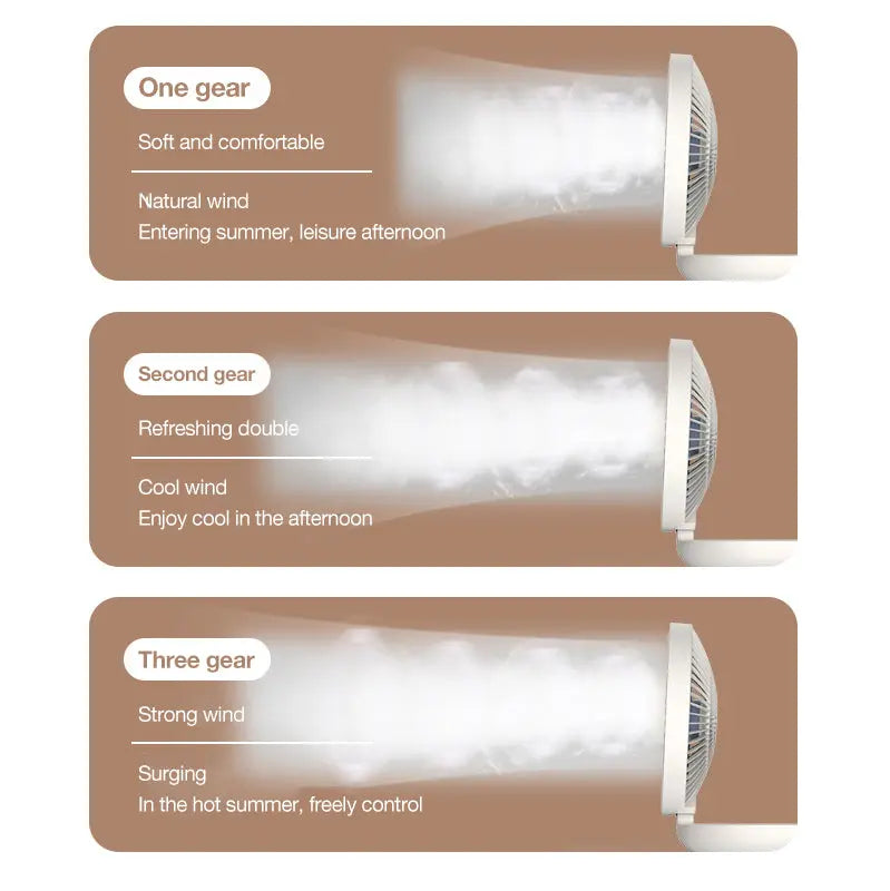 2-in-1 Ventilator für Wand & Tisch – Leise, platzsparend & leistungsstark