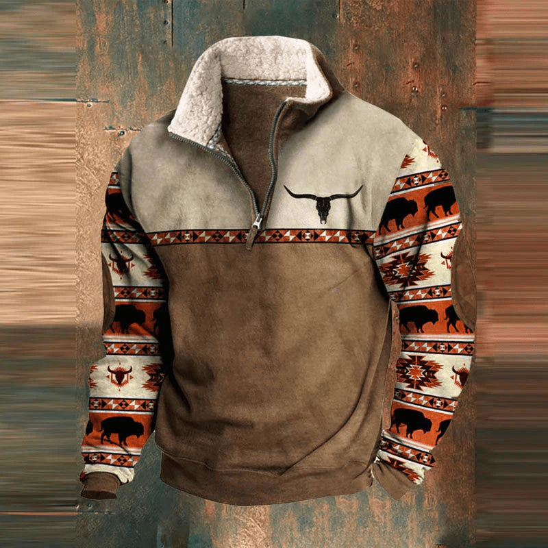 Leon | Komfort Pullover mit Reißverschluss